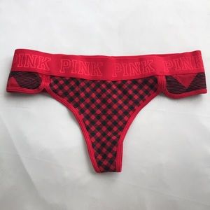 Victoria’s Secret plaid low rise thong NWOT
